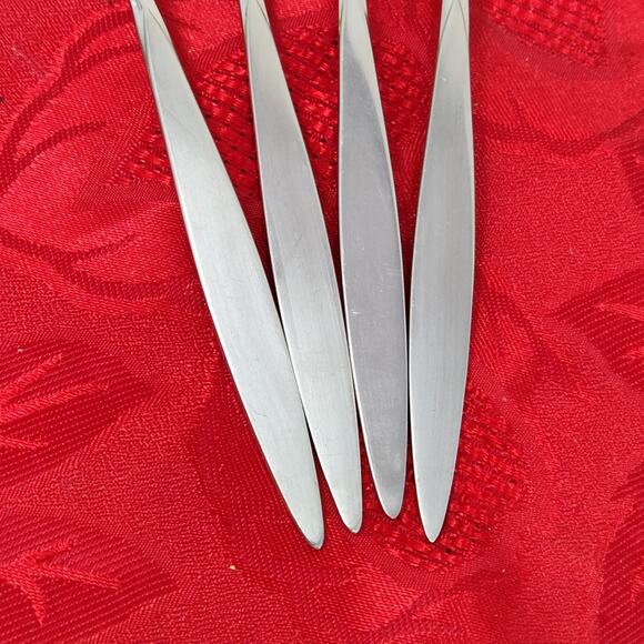 4X DF Oneida Oneidacraft Deluxe Stainless Wintersong Dinner Forks - Picture 4 of 10